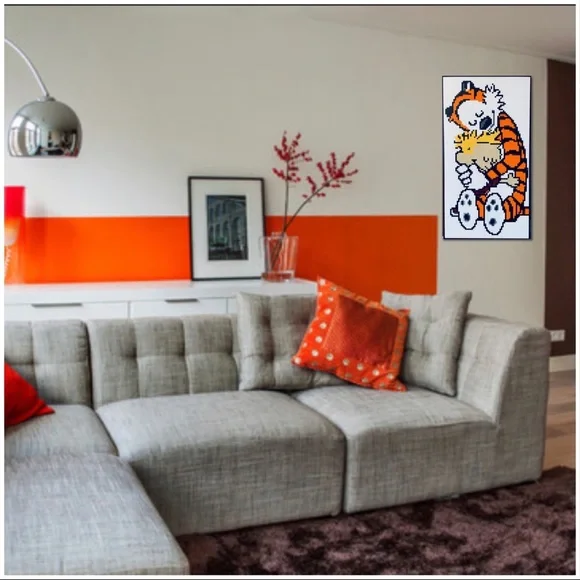 Artist Signed Calvin And Hobbes LEGO Wall Art - Picture 2 of 8